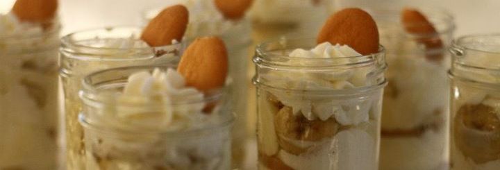 Delicious and cute banana puddings